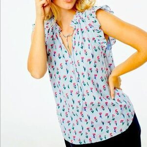 Cottagecore Boho-chic Preppy Roller Rabbit "Adorable" Top Small